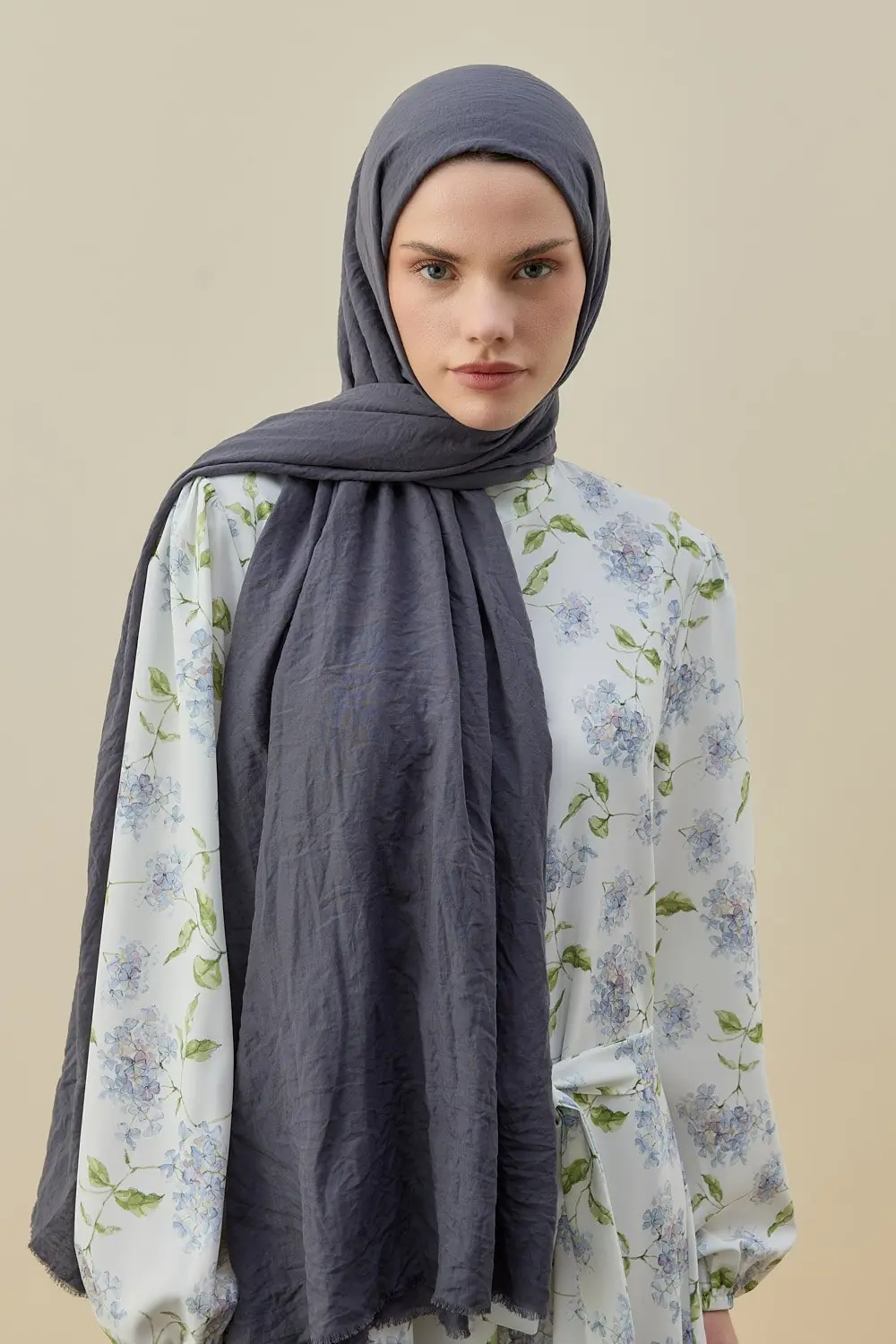 MERWİSH SOFT BAMBU ŞAL - FÜME