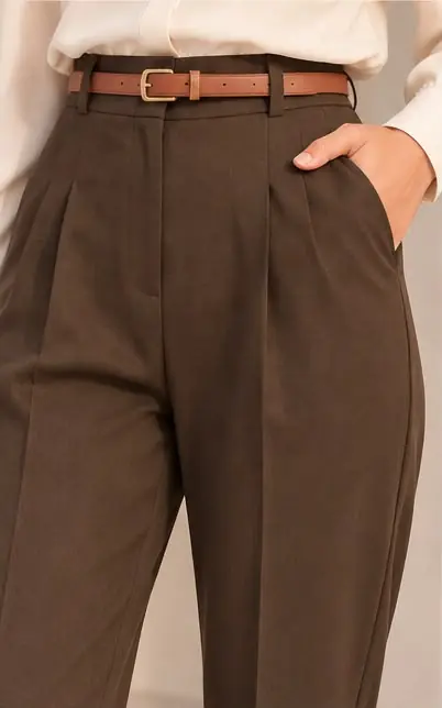 NEHİR HAVUÇ PANTOLON - KAHVE