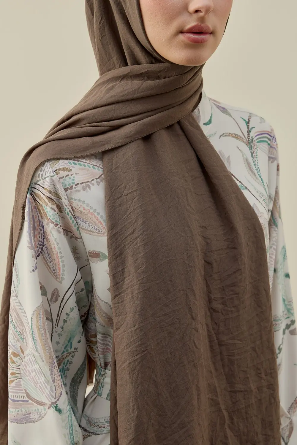 MERWİSH SOFT BAMBU ŞAL - KAHVE