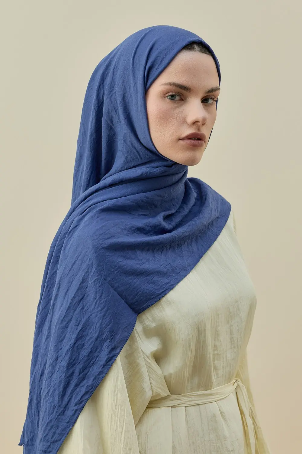 MERWİSH SOFT BAMBU ŞAL - İNDİGO
