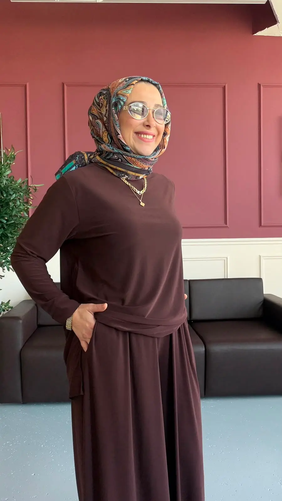 MİKA PANTOLON TAKIM - KAHVE