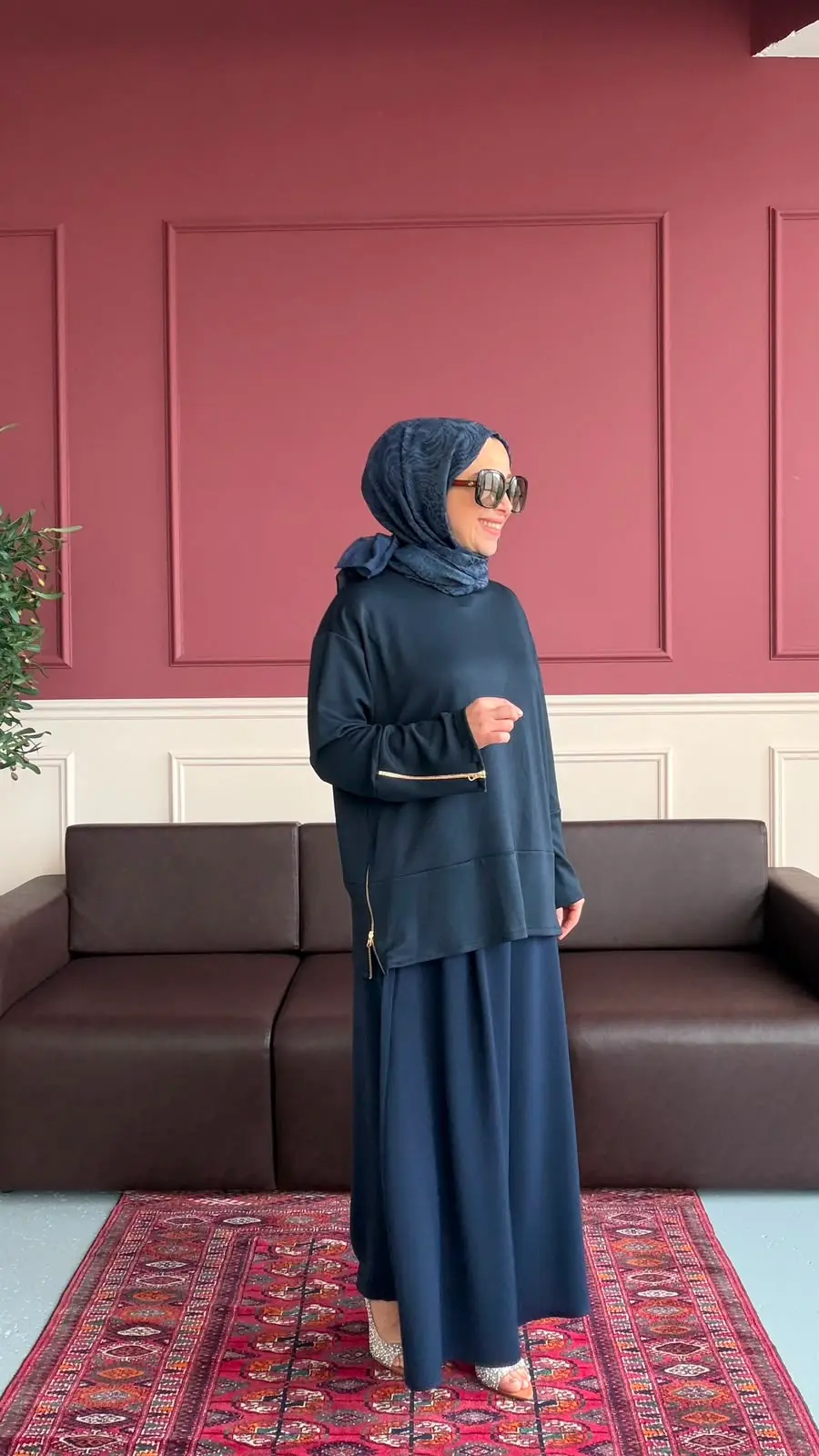 PAPATYA TUNİK - LACİVERT