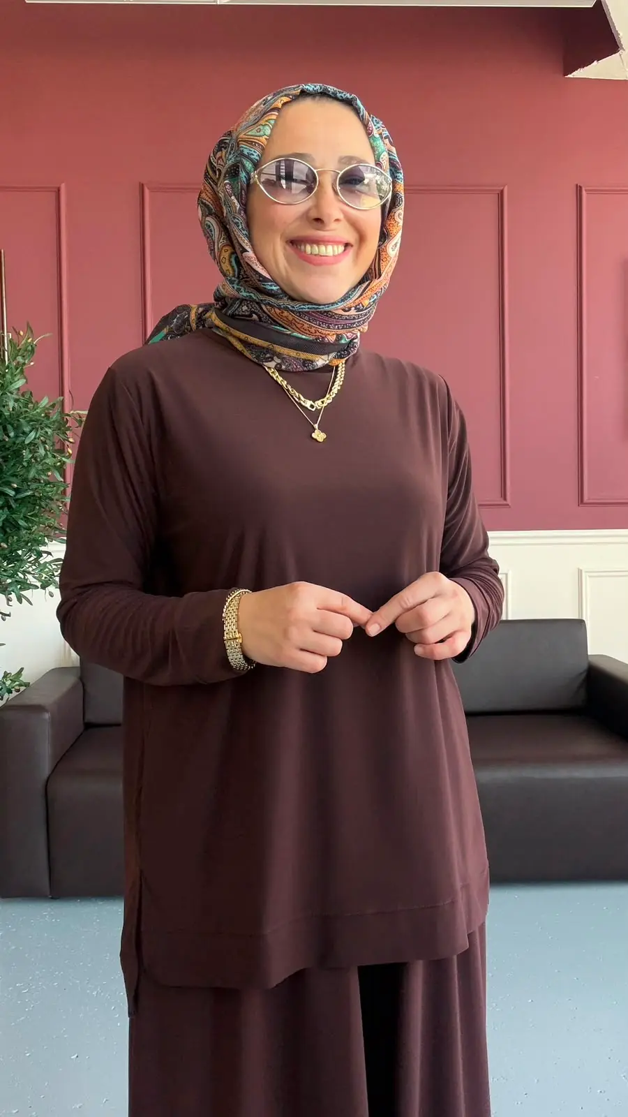 MİKA PANTOLON TAKIM - KAHVE