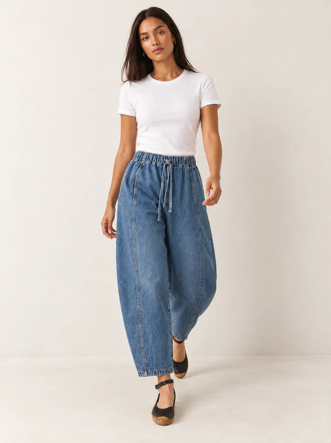 RETRO BARREL DENİM PANTOLON - MAVİ