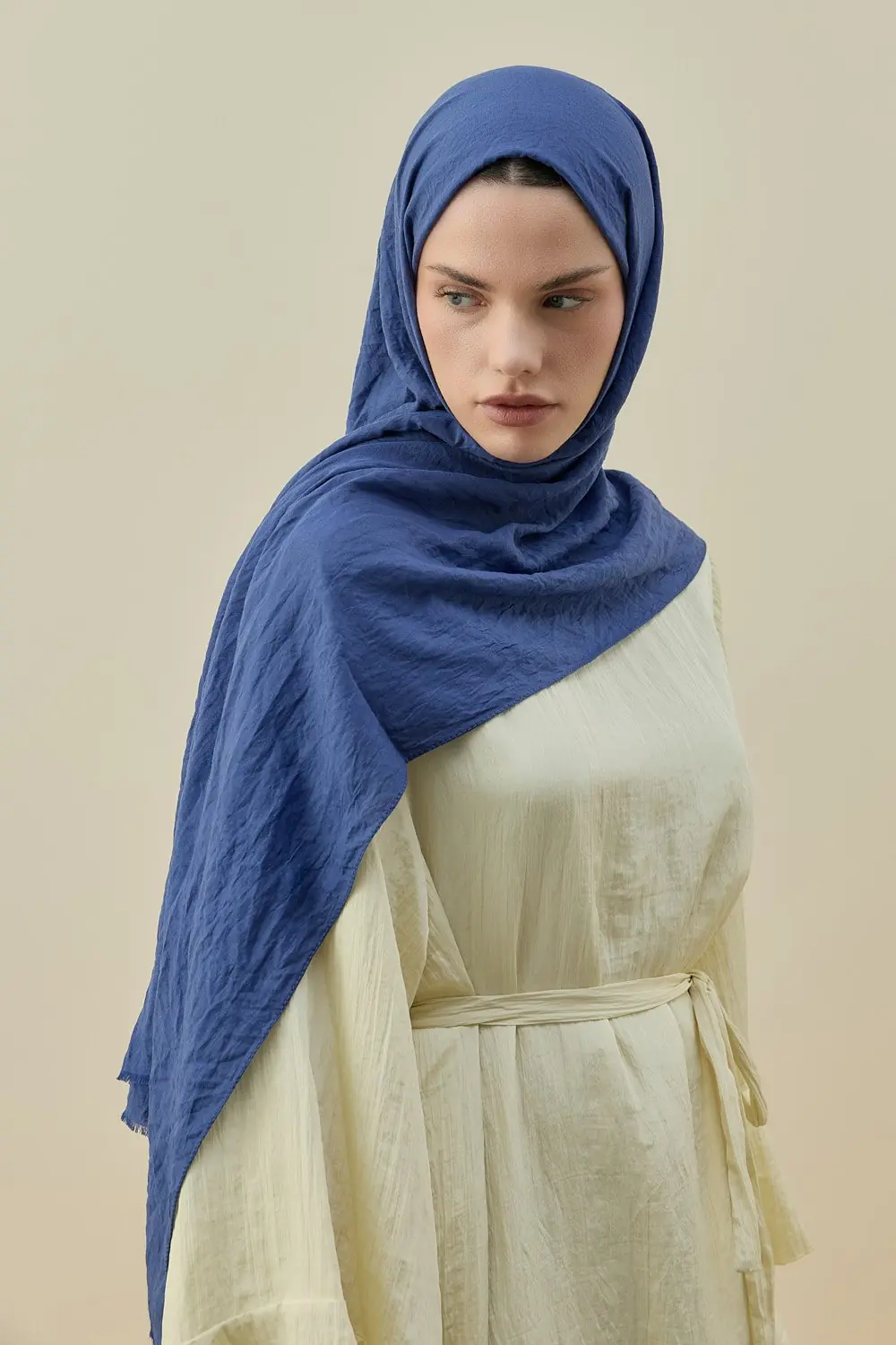 MERWİSH SOFT BAMBU ŞAL - İNDİGO