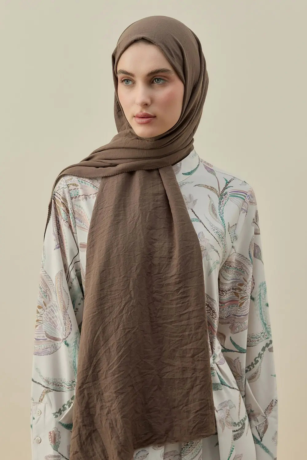 MERWİSH SOFT BAMBU ŞAL - KAHVE