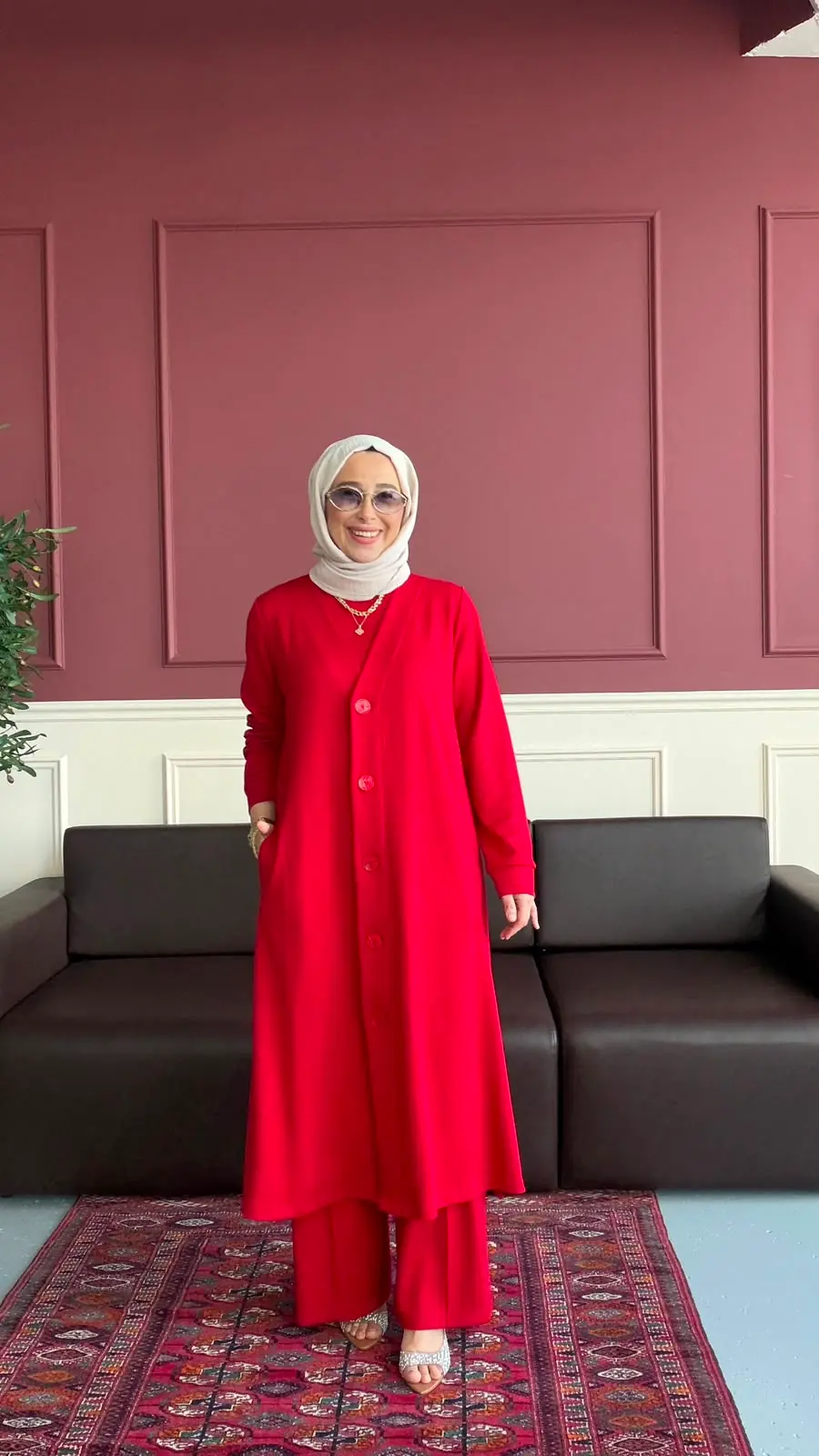 HİRA 3 LÜ TAKIM - KIRMIZI