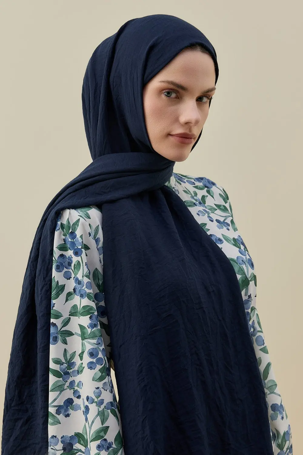 MERWİSH SOFT BAMBU ŞAL - LACİVERT