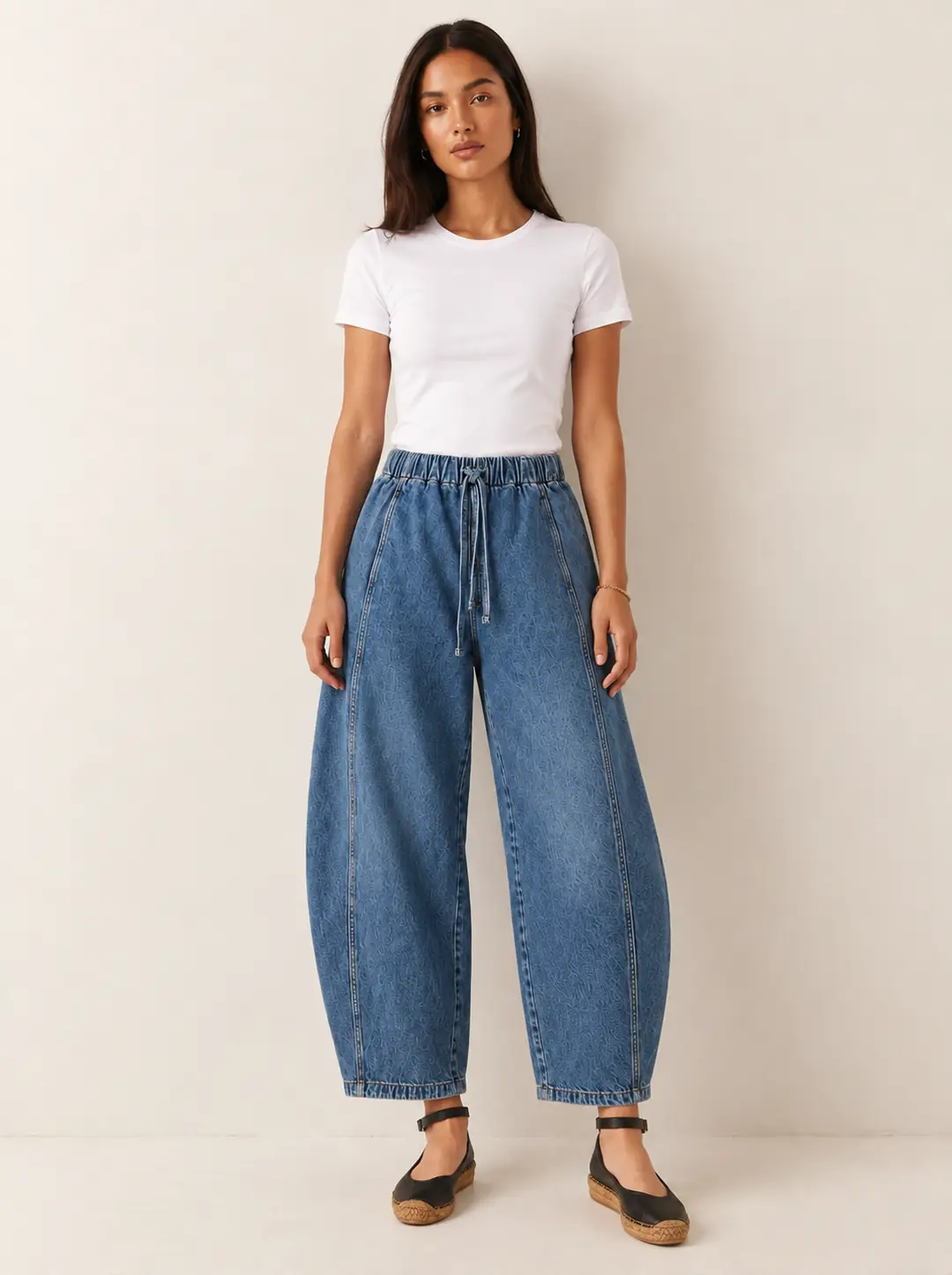 RETRO BARREL DENİM PANTOLON - MAVİ
