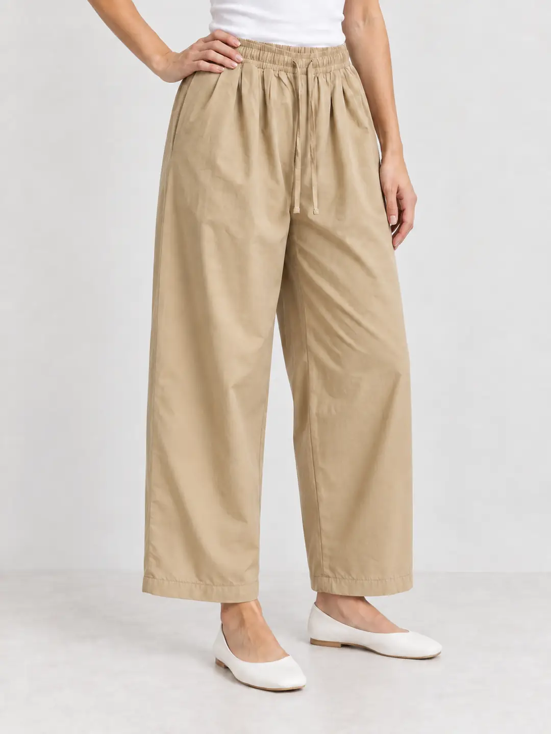 ARZU ŞALVAR PANTOLON - BEJ
