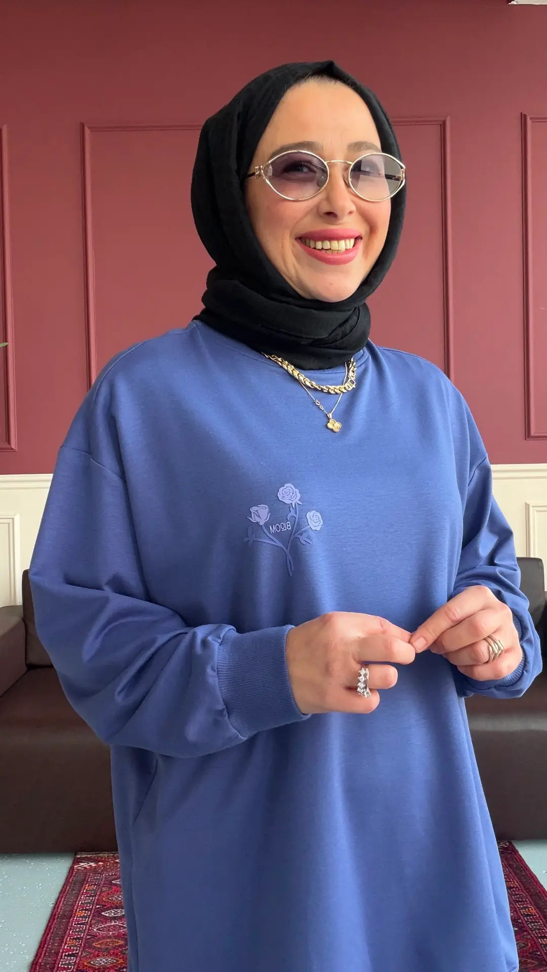 GÜL SWEATSHİRT - MOR