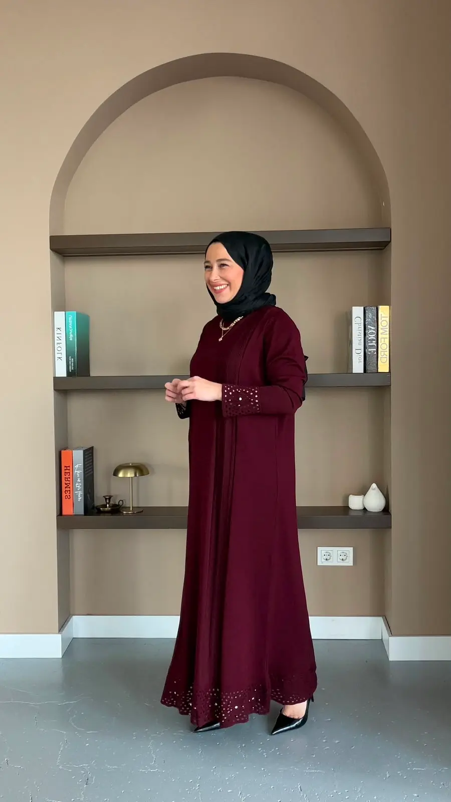NİLAY TRİKO ELBİSE - BORDO