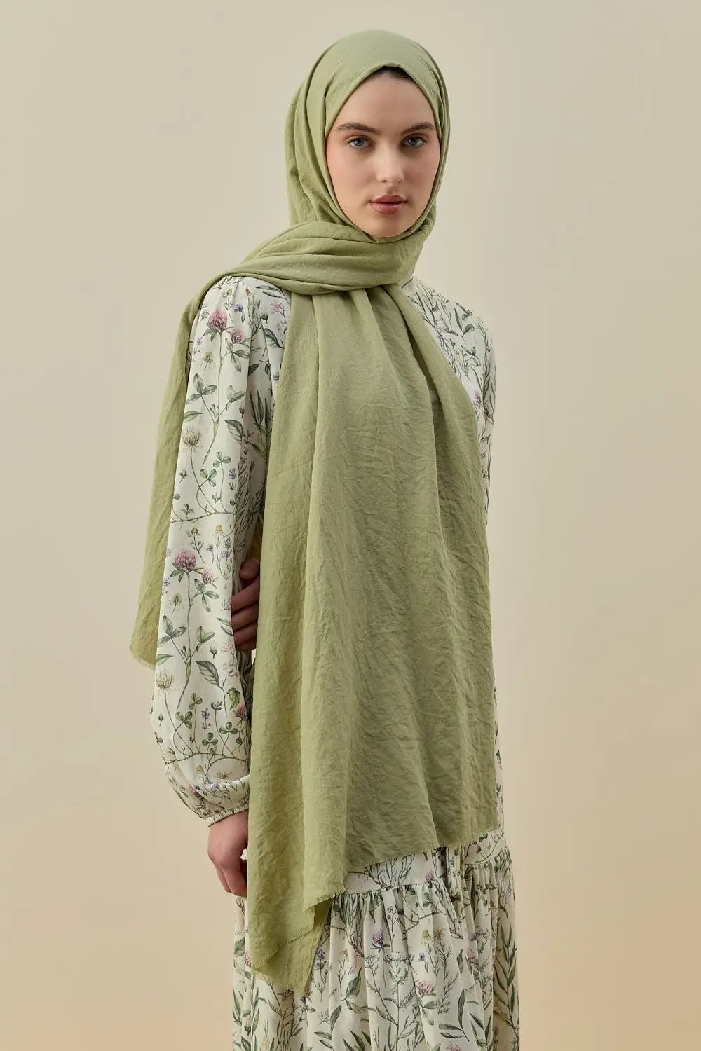 MERWİSH SOFT BAMBU ŞAL - ÇAĞLA YEŞİLİ