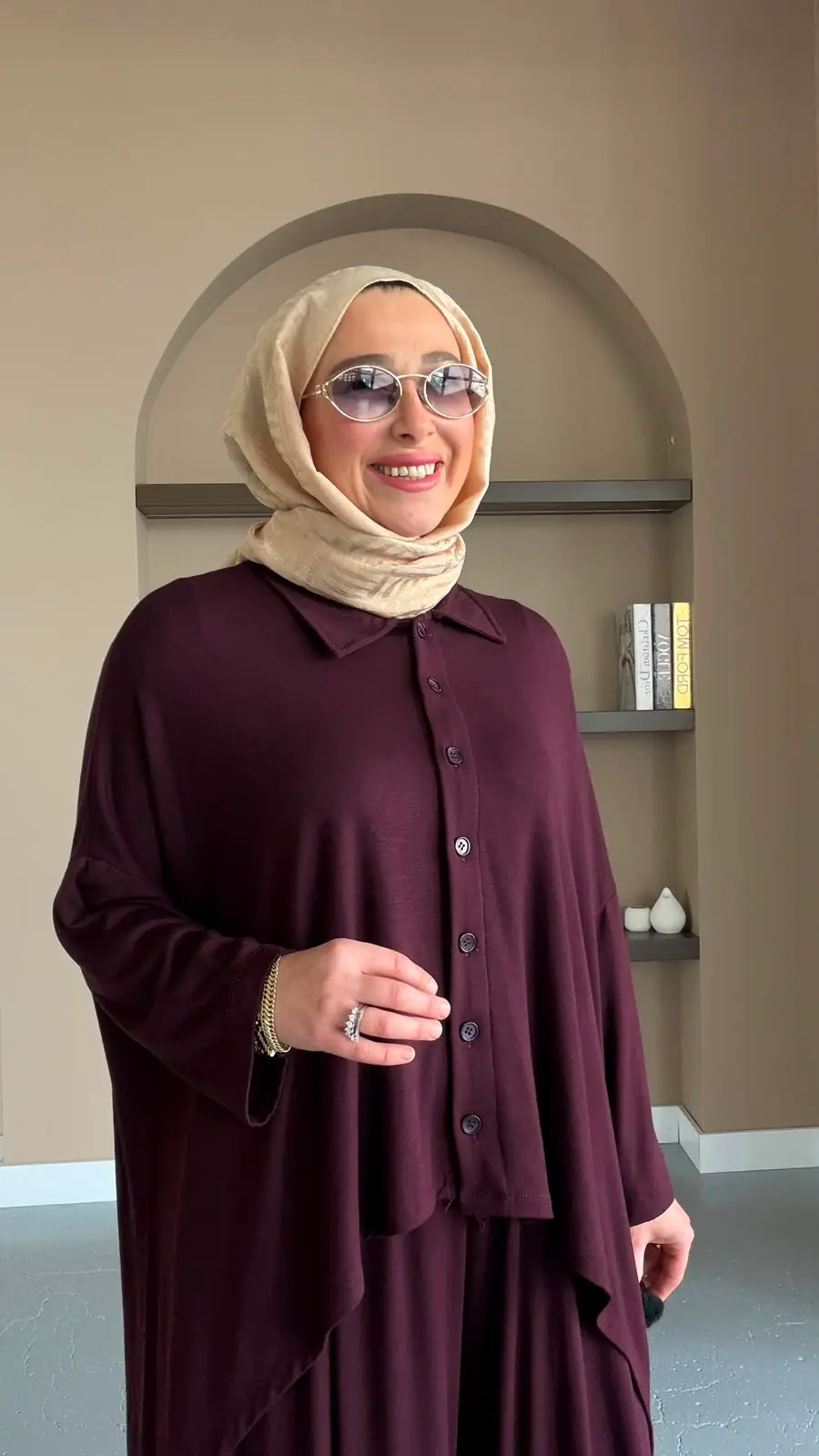 MERWİSH JAKARTA ÖRME TAKIM - MÜRDÜN