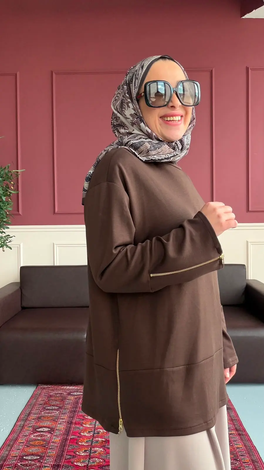 PAPATYA TUNİK - KAHVE