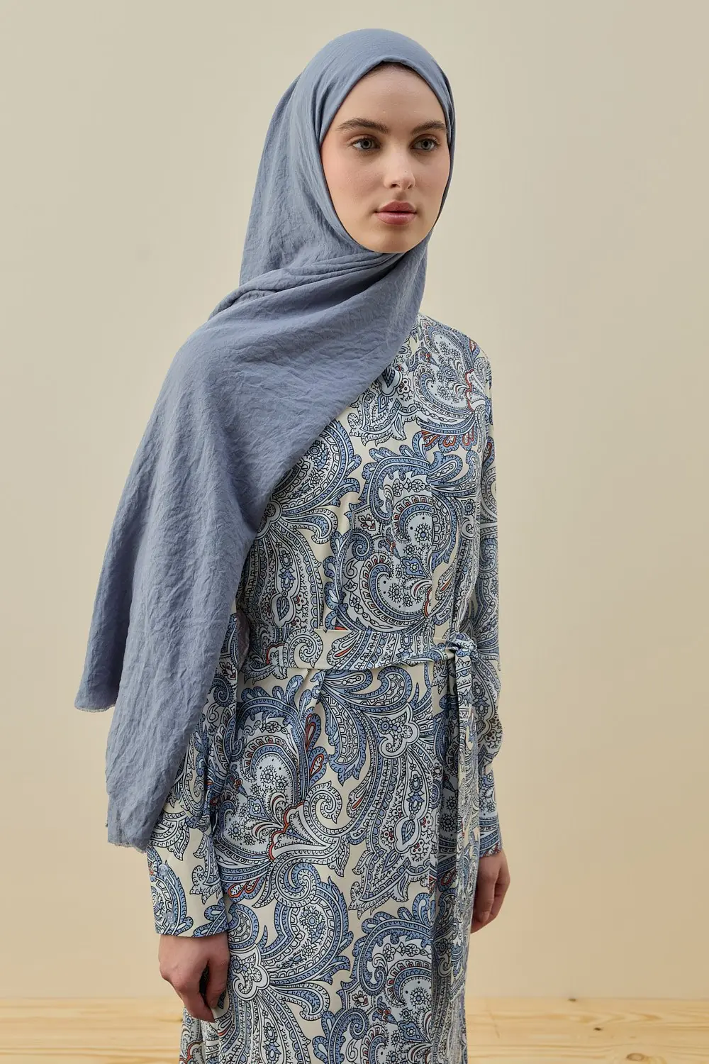 MERWİSH SOFT BAMBU ŞAL - BUZ MAVİSİ